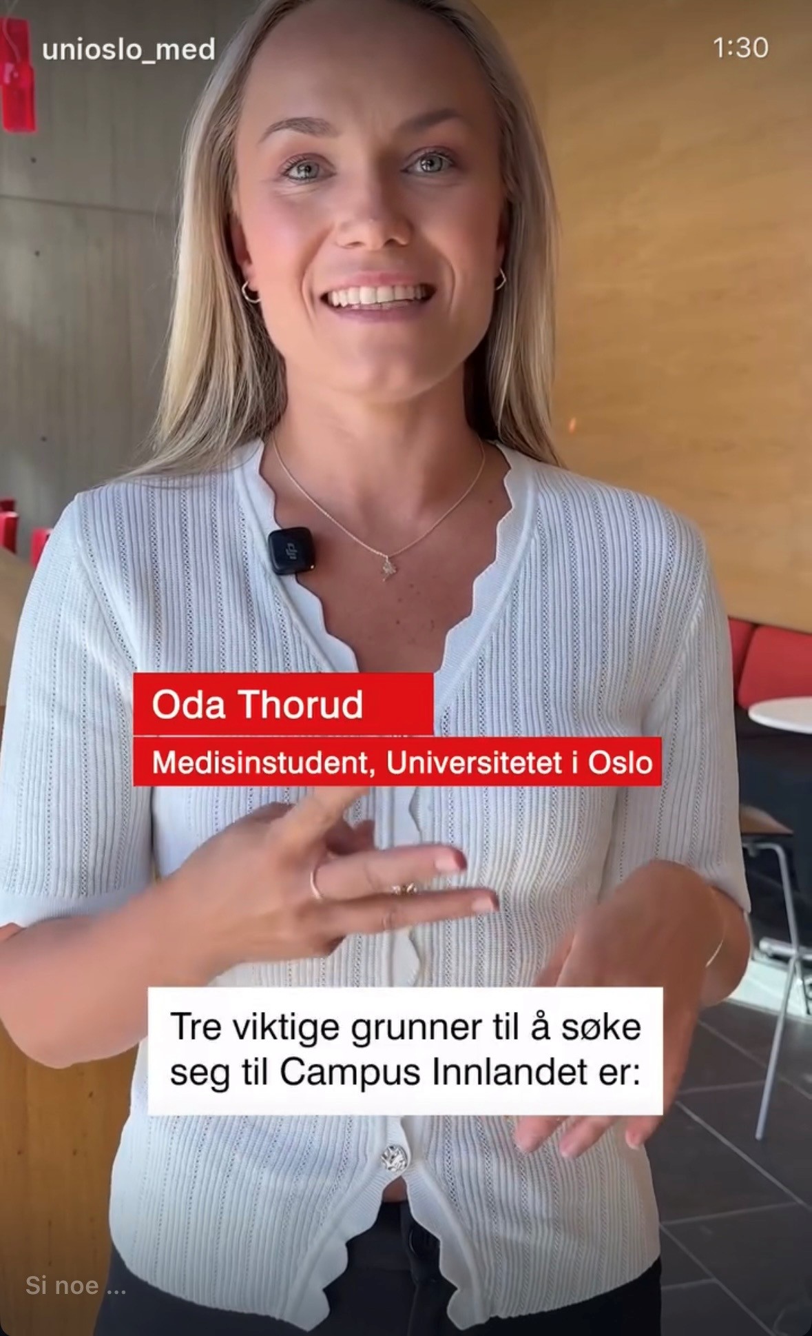 Medisinstudent Oda, portrett