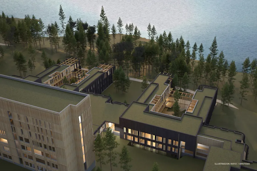 Skisseprosjekt av Mjøssykehuset