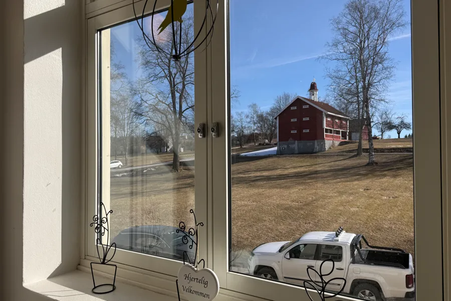 Utsikt fra lokalene til enhet for gravide og familie