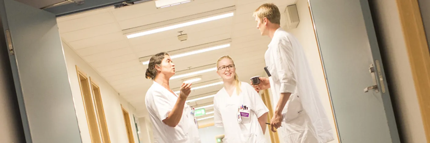 En gruppe mennesker i hvite uniformer