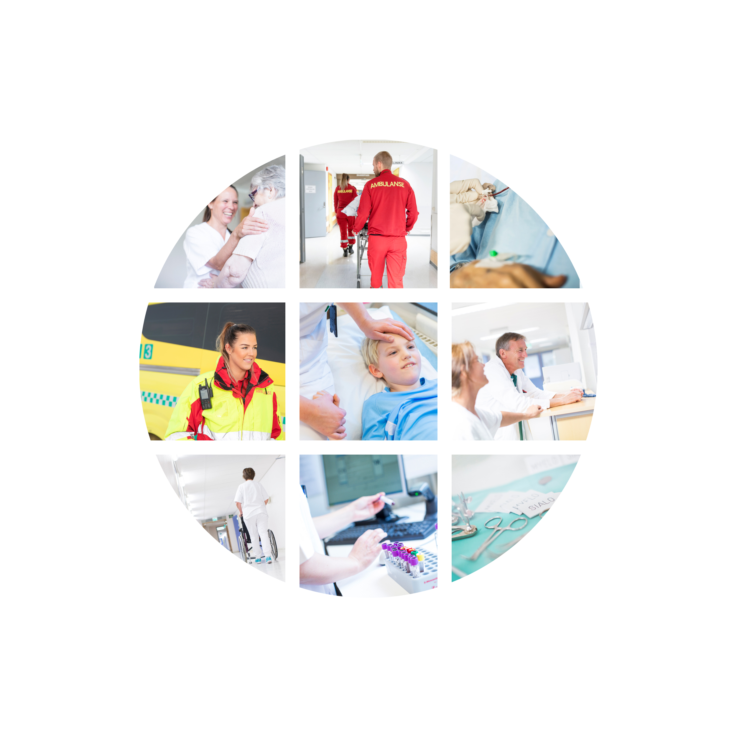 A collage of people in different poses