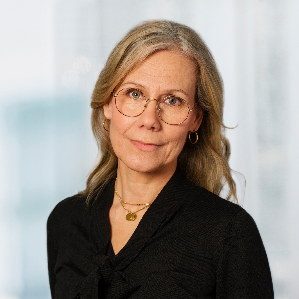 A woman wearing glasses