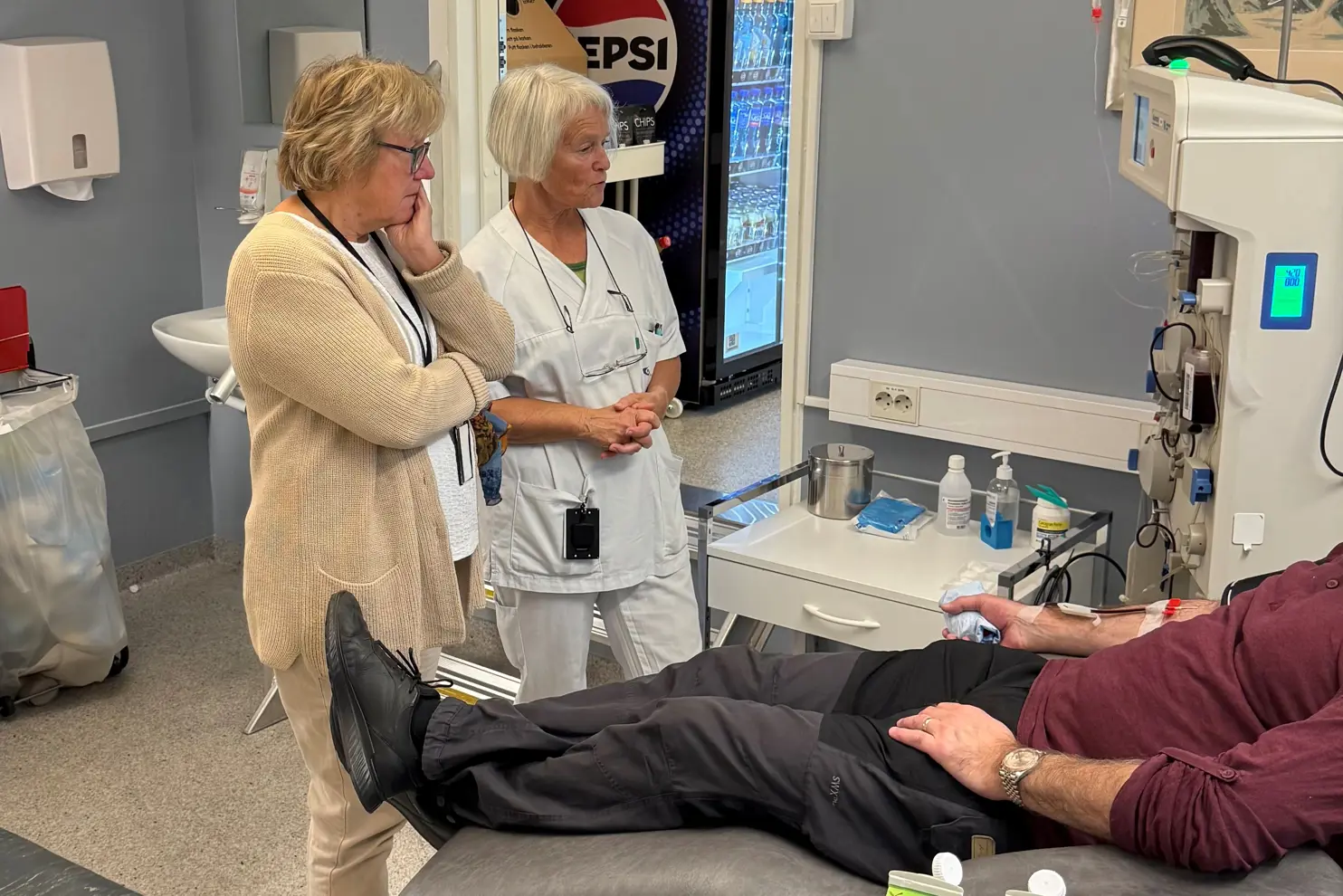 En person i en sykehusseng