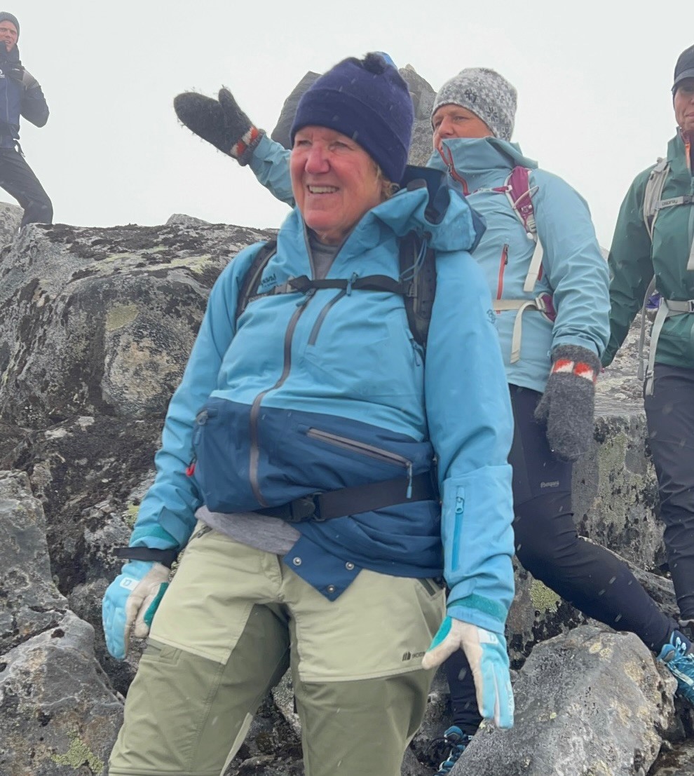 En gruppe mennesker på et fjell